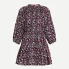 Trinidad Mini Dress in Mira Floral Wine Tasting